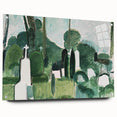 Modern Wall Art - Abstract Cemetery Landscape in Serene Greens