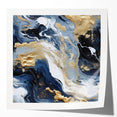 Abstract wall art print featuring vibrant, colorful strokes in shades of blue, pink, and gold, perfect for modern home decor or gallery walls.