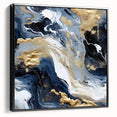 Framed canvas wall art showcasing abstract strokes in black and white, highlighting modern design elements and creating a striking visual impact for contemporary decor.