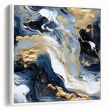 Framed abstract wall art featuring dynamic strokes in soft pastels, set against a white background. Ideal for modern interiors, adding a touch of elegance and creativity.