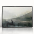 Framed acrylic wall art showcasing an abstract landscape design with vibrant colors and intricate patterns, presented in a sleek black frame, ideal for modern decor.