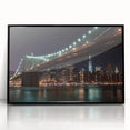 Framed acrylic artwork depicting a serene landscape bridge scene, featuring vibrant colors and intricate details, perfect for enhancing home decor.