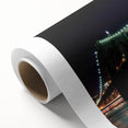 Landscape canvas artwork showcasing a serene bridge scene, featuring vibrant colors and intricate details, rolled for easy transport and display. Ideal for home decor enthusiasts.