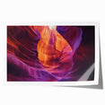 Landscape print showcasing vibrant canyons in rich earthy tones, rolled for easy transport, perfect for modern home decor or art enthusiasts.