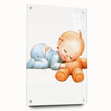 Sleeping Baby Nursery Wall Art - Framed Baby Room Print