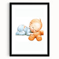 Sleeping Baby Nursery Wall Art - Framed Baby Room Print