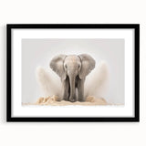 Adorable Baby Elephant Wall Art - Perfect for Kids Room Decor