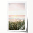 Extra large rolled print of a floral art with soft pastel shades, ideal for dining room wall decor.