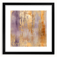 Abstract wall art featuring bold black strokes on a textured white background, framed with a sleek black mat, perfect for contemporary home decor.