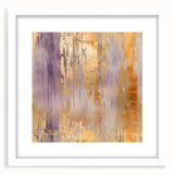 Abstract strokes wall art framed in white, showcasing vibrant colors and dynamic patterns, perfect for modern interior decor. Ideal for enhancing living spaces.