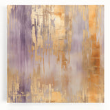 Abstract wall art featuring vibrant strokes in shades of blue, pink, and gold on a stretched canvas, perfect for modern home decor and artistic expression.