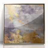 Framed abstract wall art featuring dynamic gold strokes on a textured acrylic surface, perfect for modern home decor or office styling. The artwork showcases a blend of elegance and contemporary design, ideal for enhancing interior aesthetics.