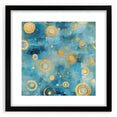 Abstract strokes wall art framed in black with a mat, showcasing a modern design ideal for contemporary decor. Perfect for adding flair to living spaces.