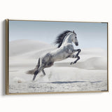 Framed canvas wall art featuring an abstract design in gold tones, displayed from a side view, showcasing its sleek edges and elegant finish, ideal for modern decor.