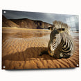 Acrylic wall art collection showcasing vibrant, abstract design in a side view, elegantly displayed with pins against a clean background, perfect for modern decor.