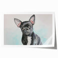 Charming wall art print showcasing a whimsical Chihuahua design, featuring vibrant colors and intricate details, ideal for dog lovers and home decor enthusiasts.