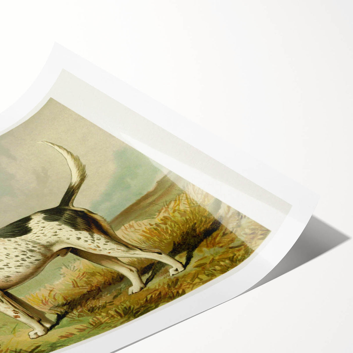 Dalmatian-themed wall art print showcasing a vibrant, artistic design featuring playful spotted dogs against a colorful background, rolled and ready for display.