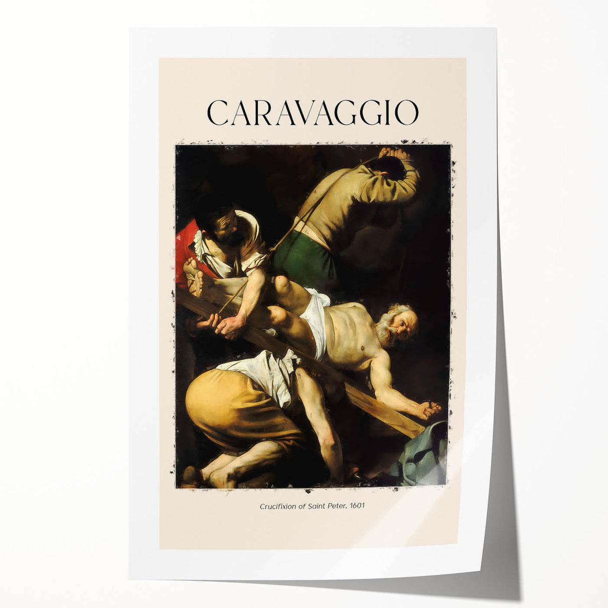 Extra large rolled print of a floral Caravaggio-inspired artwork, using dark and rich tones, ideal for art wall dining room.
