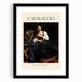 Extra large colorful abstract art print featuring textured brush strokes, in a black frame with mat.