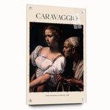 Acrylic print of Caravaggio-inspired design featuring dark, moody tones, ideal for dining room or bedroom art.