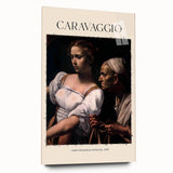 Side view of a large abstract wall art by Caravaggio in acrylic glass, featuring dark and light contrasts.