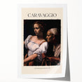 Extra large rolled print of Caravaggio-inspired floral art in muted earth tones.