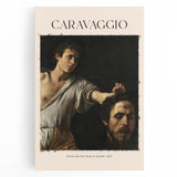 Large black and white canvas featuring Caravaggio-inspired design, ideal for kitchen wall art.