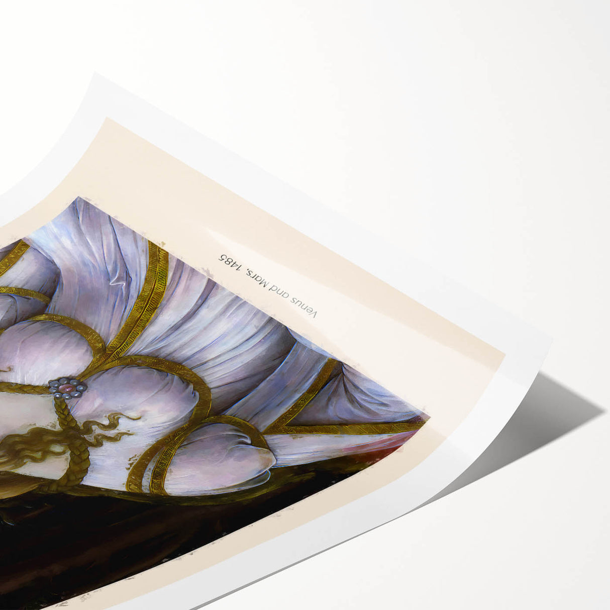 Extra large wall art featuring line art flowers in black on a white background, rolled print.