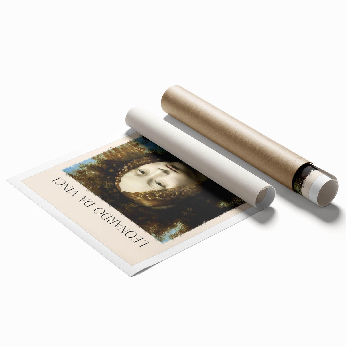 Extra large rolled print of a floral art featuring soft pastel shades.