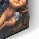 Large abstract wall art print of Leonardo da Vinci's design on acrylic glass, featuring mid-century modernist style.