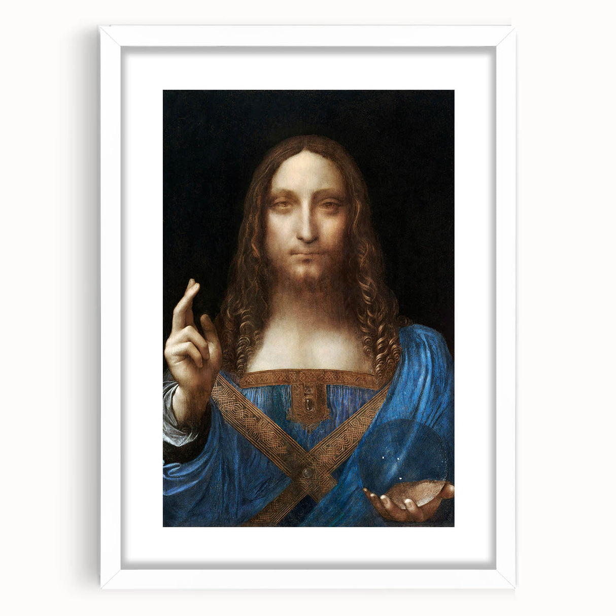 Extra large canvas featuring an abstract art print of Leonardo da Vinci-inspired design in muted earth tones.