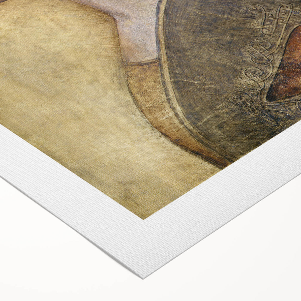 Art deco poster featuring a monochrome sketch of Leonardo da Vinci, printed on rolled canvas, suitable for dining room walls.