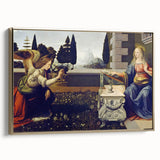 Landscape art painting of a rural scene in muted colors on a black vintage poster, framed canvas.