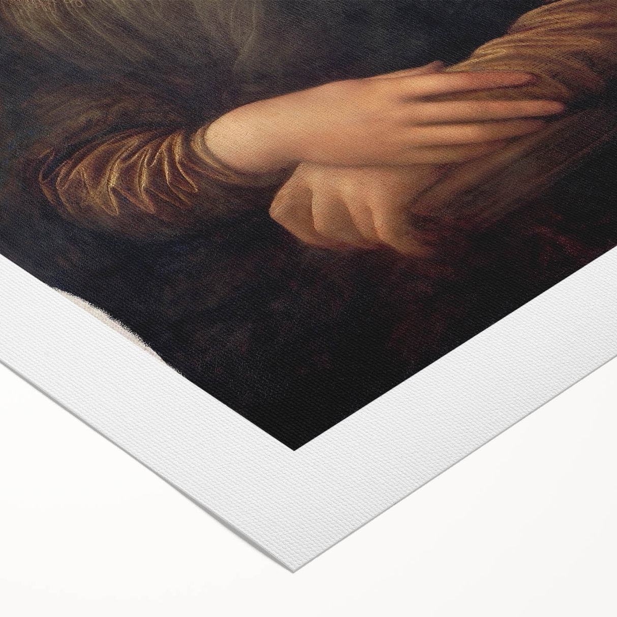 Art deco poster featuring a monochrome Leonardo da Vinci sketch on rolled canvas, suitable for dining room decor.