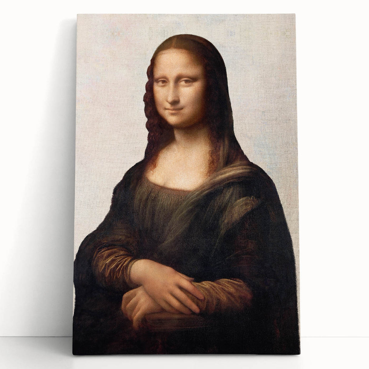 Black and white print of Leonardo da Vinci's sketches on large stretched canvas, suitable for kitchen or bedroom wall art.
