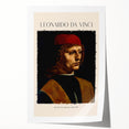 Early Masters' Leonardo da Vinci-themed rolled print featuring floral elements in earth tones.