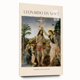 Leonardo da Vinci-inspired large art print on acrylic, featuring muted earth tones, ideal for bedroom or dining room decor.