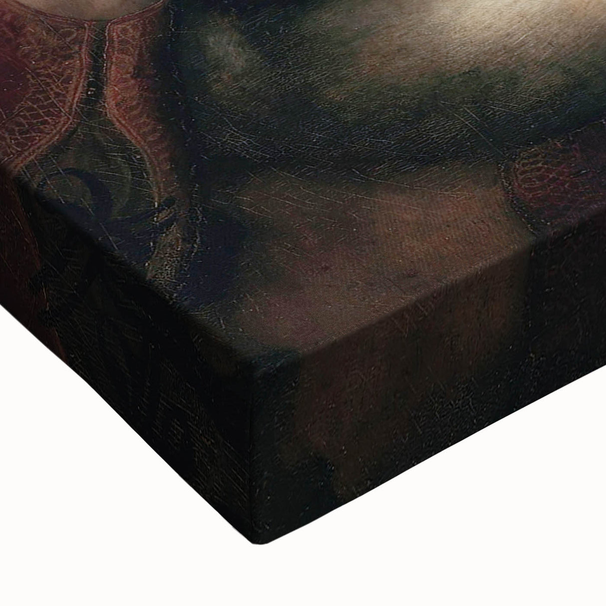 Black and white landscape painting by Leonardo da Vinci on large stretched canvas, ideal for bedroom wall art.