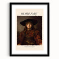 Extra large abstract art print featuring colorful, textured brush strokes on a black framed canvas.