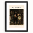 Extra large abstract art print featuring colorful, textured brushstrokes on a black framed canvas.