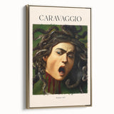 Framed canvas of Sandro Botticelli's landscape art painting featuring a vintage poster style in vibrant colors.