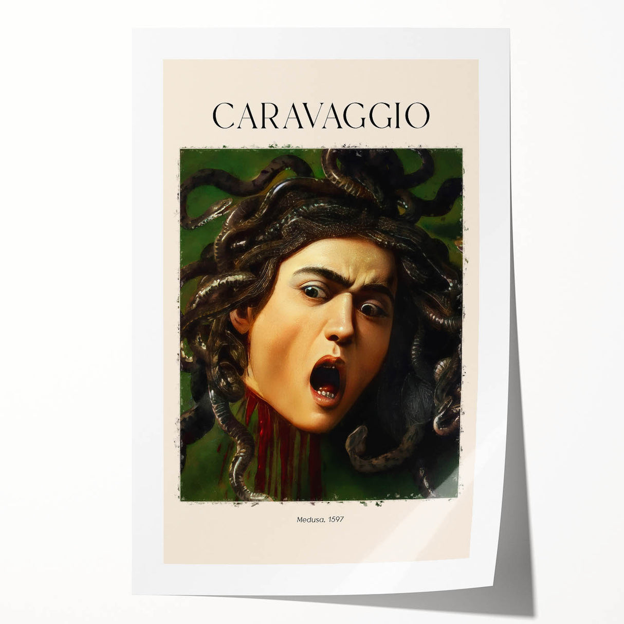 Rolled print of Sandro Botticelli's floral design in soft pastel shades, ideal for art wall dining room.