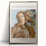Mid-century modernist art featuring Sandro Botticelli's design in gold frame, ideal for nursery wall art.