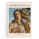 Black and white print of Sandro Botticelli's artwork on stretched canvas, suitable for kitchen art.