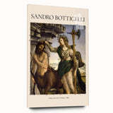 Acrylic print of Sandro Botticelli-inspired artwork, featuring muted earth tones, ideal for bedroom or dining room art.