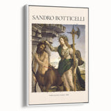 Framed canvas of a vintage-style landscape painting in muted earth tones, ideal for bedroom wall art.