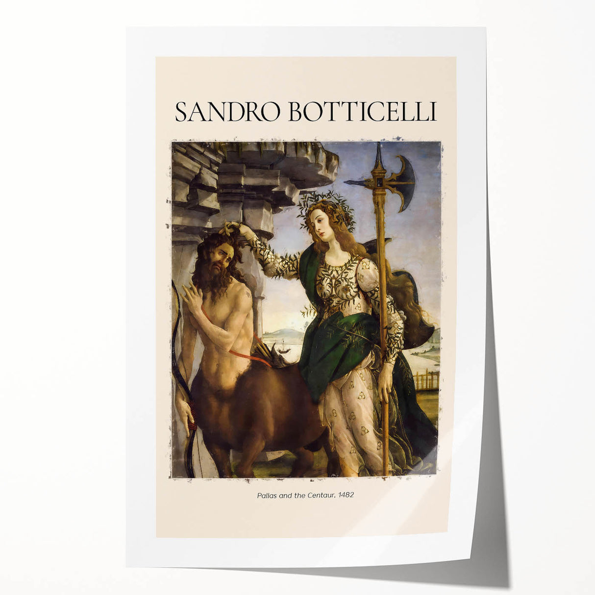 Rolled print of Sandro Botticelli's floral art in muted tones, ideal for art wall dining room or bathroom.