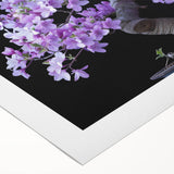 Botanical bonsai tree wall art design on rolled canvas, showcasing vibrant colors and intricate details, ideal for home decor and nature enthusiasts.