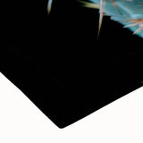 Close-up of a vibrant botanical wall art design featuring colorful cacti on stretched canvas, showcasing intricate details and textures, perfect for home decor.