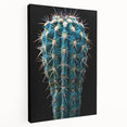 Stretched canvas displaying a vibrant botanical cactus design, featuring intricate details and lush colors, perfect for enhancing home decor and adding a natural touch.